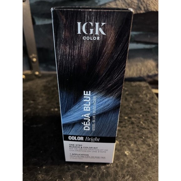 IGK Color Bright Bleach and Color Kit Deja Blue - Picture 5 of 9